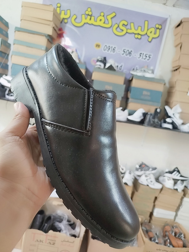 کفش مردانه مجلسی طرح ترک بغل کش داخل مخمل